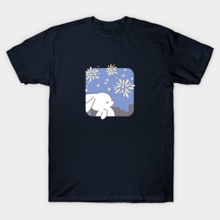 Starlit Spectacle: Loppi Tokki's Mesmerizing Night of Fireworks T-Shirt